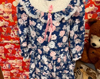5/6 Floral 1990s Dress