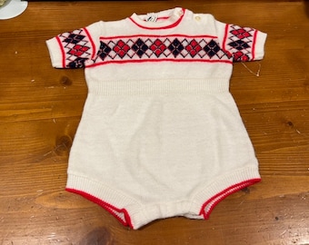 9-12 Months Knit Baby Romper