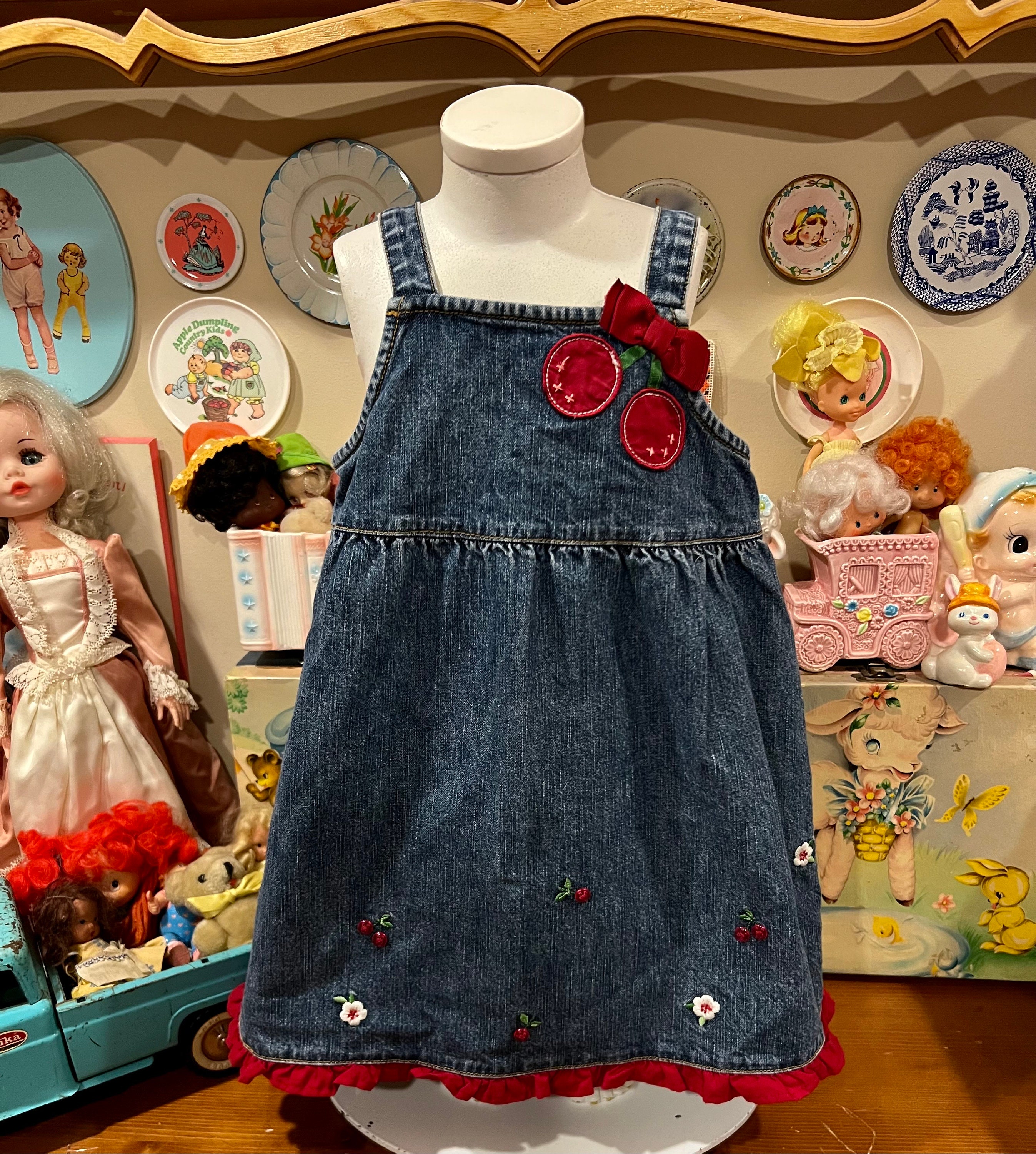 2T Gymboree Cherry Denim Dress