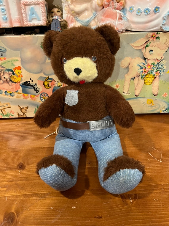 1960's smokey the bear stuffed clearance animal