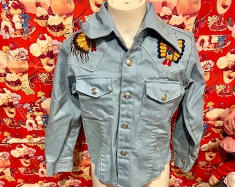3/4T Kids 70s Denim Jacket Shirt