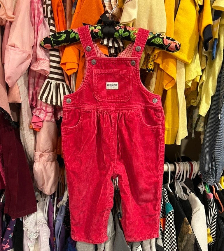 oshkosh ライトブルー花柄オーバーオール 3