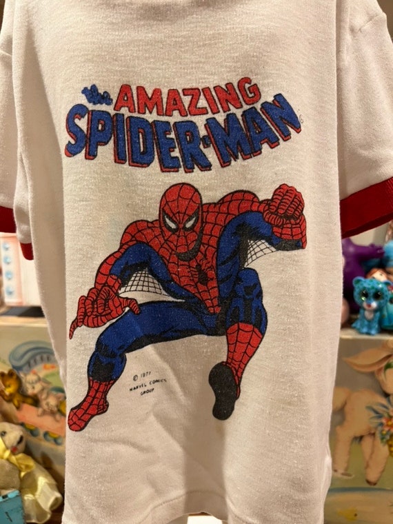 4/5T Spiderman 70’s Ringer T-Shirt - image 3