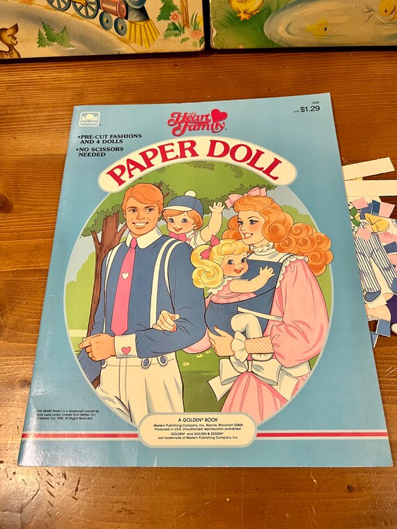 Heart Family Paper Dolls Etsy