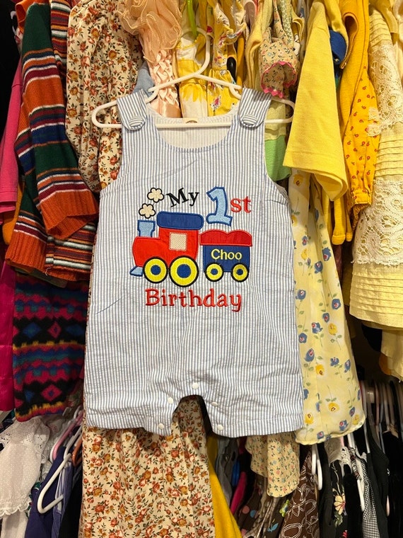 12 Months First Birthday Shortalls - image 2