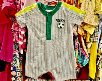 9-12 Months Soccer Romper 90s