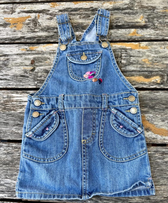18 month denim dress Months Y2K Genuine Kids Oshkosh Collab affordable wedding gown this shirtdress is easy Molly Goddard Ruby Tiered Maxi dress Color:BLACK ACID