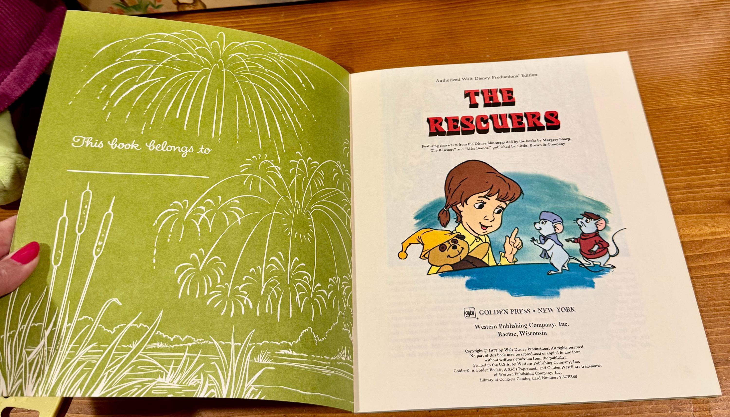 Vintage Disney the Rescuers Kids Paperback Book - Etsy