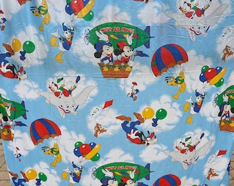 Disney Twin Flat Sheet 1980s Vintage