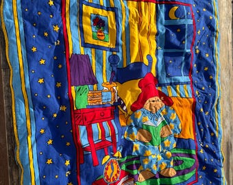 Vintage Paddington Bear Baby Blanket