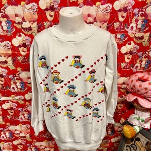 6/7 Kids Teddy Bear Sweatshirt 80s