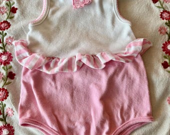 Pelele rosa de 6/9 meses, estilo años 80, marca Buster Brown