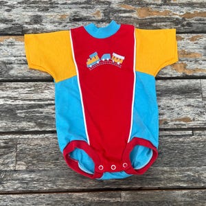 9/12 Months Train Romper