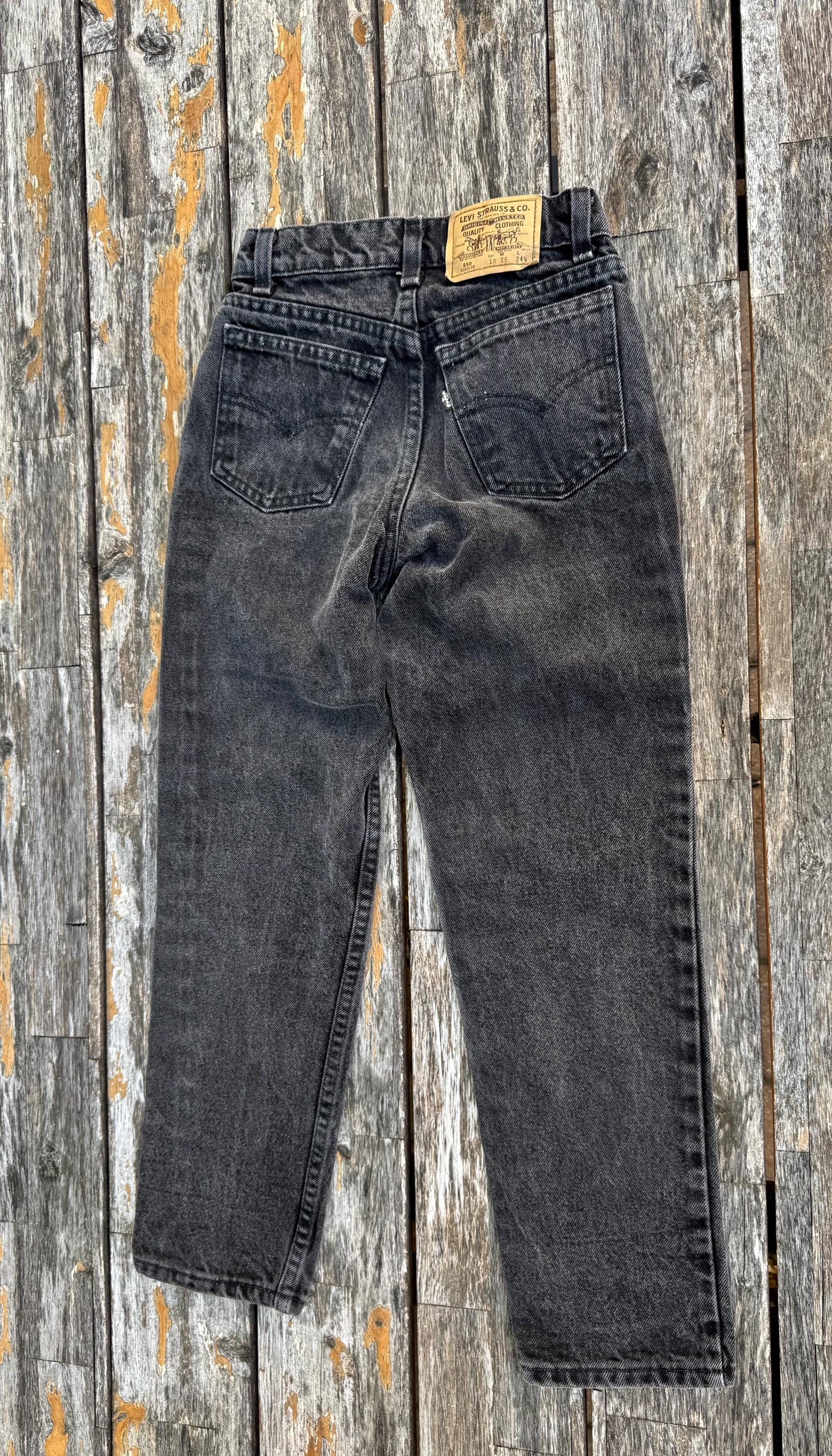 8/10 Kids Black Levis White Tab 22 Inch Waist - Etsy