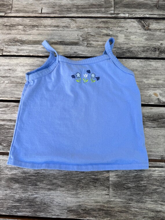 18/24 Months 1990s Okie Dokie Blue Floral Tank View 3