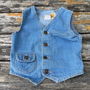4-6 Years Denim 70s Vest