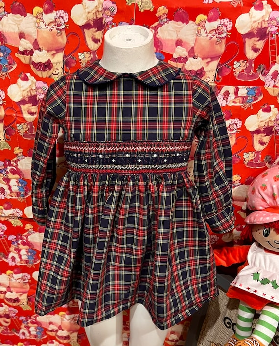 2T Plaid Smocked Dress