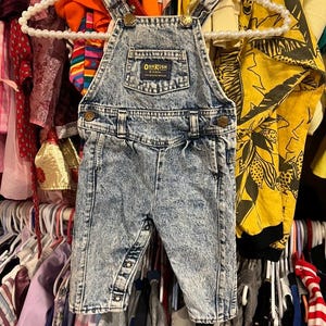 9-12 Months Oshkosh Acid Wash Overalls