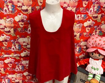 Abito in velluto rosso per bambini 5/6 anni vintage