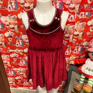 4/5T Burgundy Velvet Dress