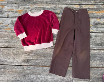 Conjunto para niños de 3/4T de los años 70