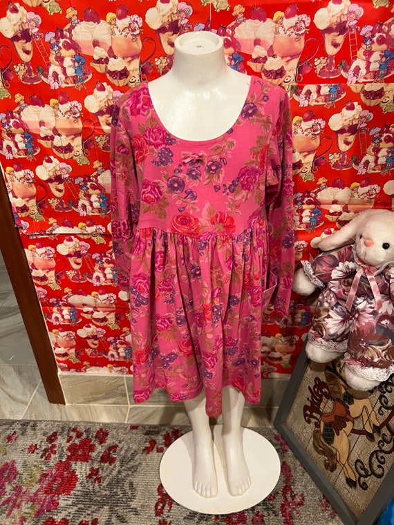 7/8 Floral 90s Dress - image 5