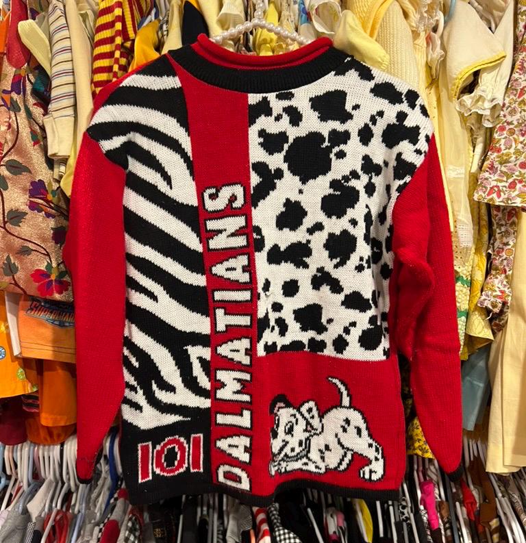 【かすてら】dalmatian shaggy knit（unisex） Unisex Knitted Dalmatian Sweater, Dalmatian Dog Pullover Sweater