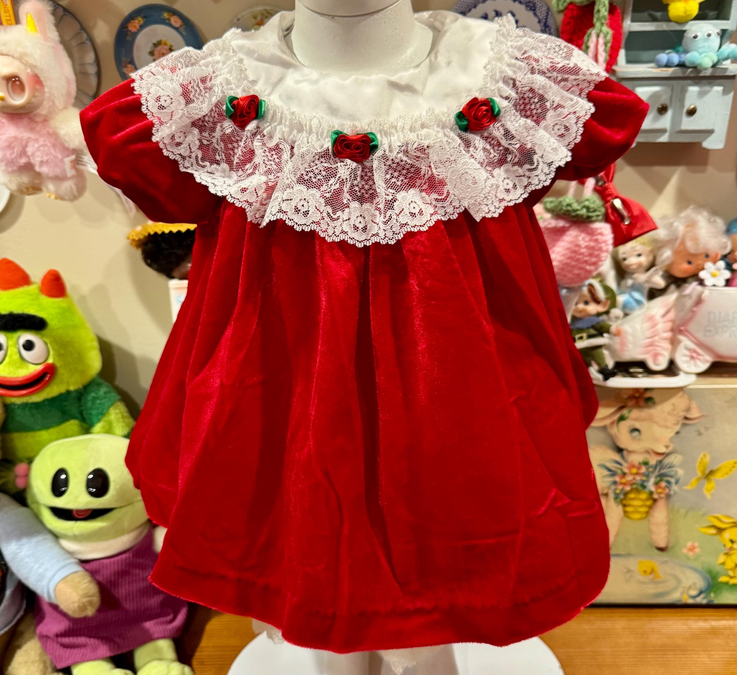 Vintage 90s Baby Christmas Dresses - Etsy