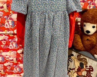 5/6 Jahre Prairie Schürze Kleid 1970er Jahre Vintage