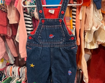 6-9 Months 1990’s Space Baby Overalls