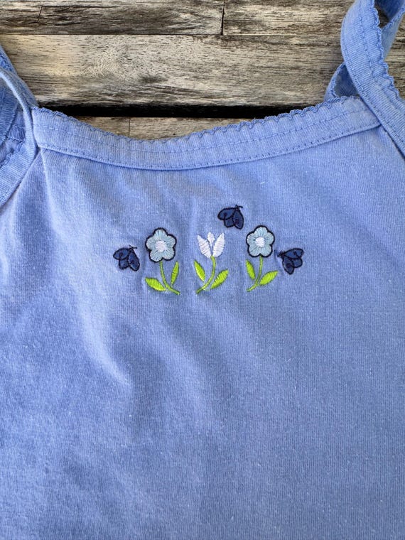 18/24 Months 1990s Okie Dokie Blue Floral Tank View 4
