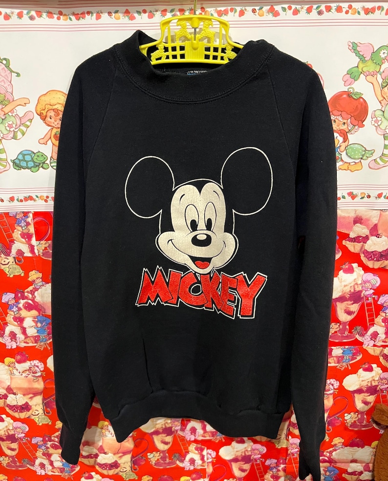 7/8 Vintage Mickey Mouse-sweater voor kinderen, jaren 80/begin jaren 90 afbeelding 1