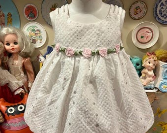 Robe Bébé Fille Bonnie Baby à Pois Noirs – Taille 18 Mois, Portée Une Seule Fois