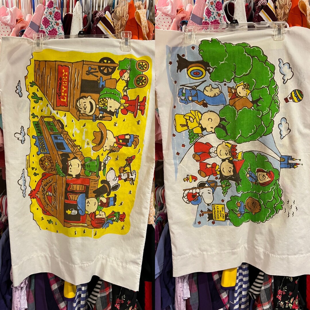 Vintage Peanuts Pillowcase Etsy Canada