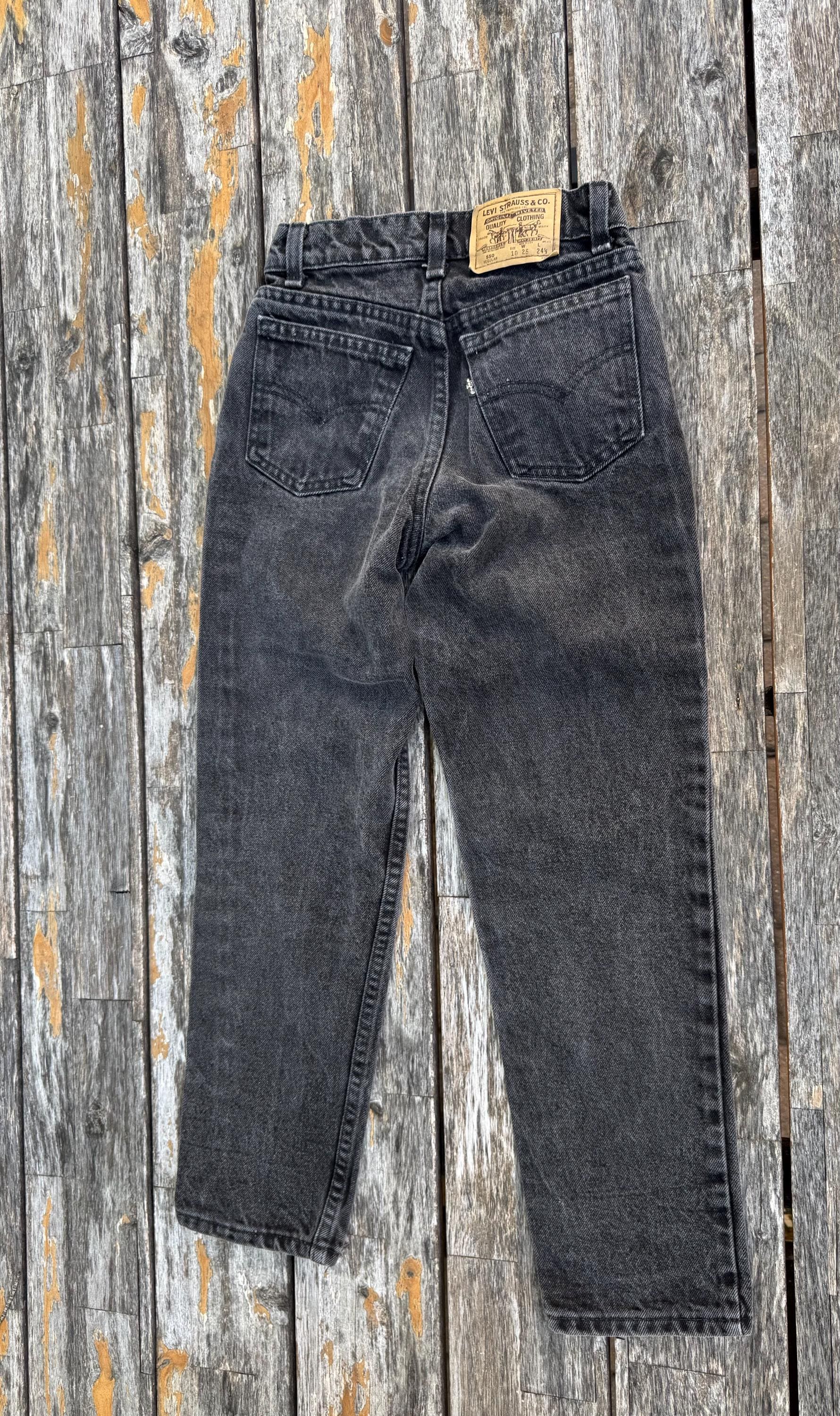 8/10 Kids Black Levis White Tab 22 Inch Waist - Etsy