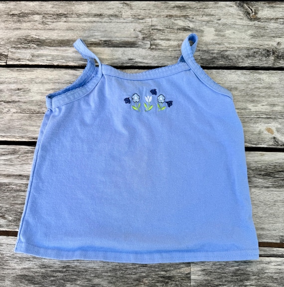 18/24 Months 1990s Okie Dokie Blue Floral Tank