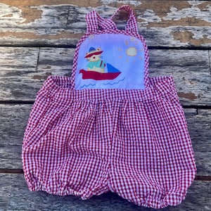 12-18 Months Red Gingham Romper
