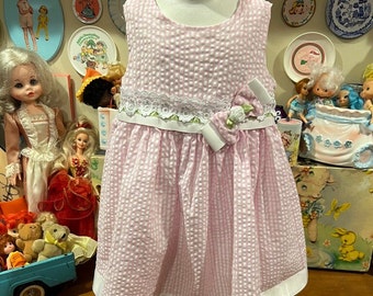 2T Pink Seersucker Dress