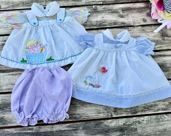 3/6 Months 70s Baby Dresses and Bloomers