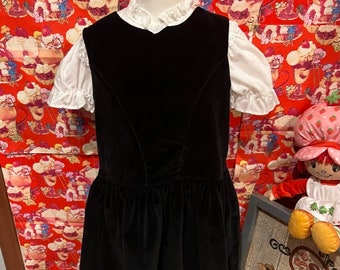 Kids 7 Black Velvet Dress and Blouse