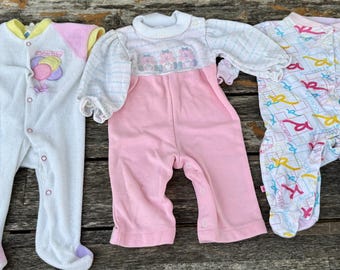 6/9 Months Footies and Jumper 1990s/Y2K Vintage Collection