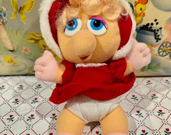 Vintage Baby Miss Piggy Plush Doll