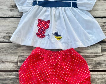 9/12 Monate 70er Jahre Kitty Kleid