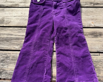 2/3T Vintage Purple Corduroy Flares Y2K