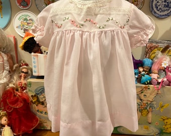 6-9 Months Pink Rosebud Dress