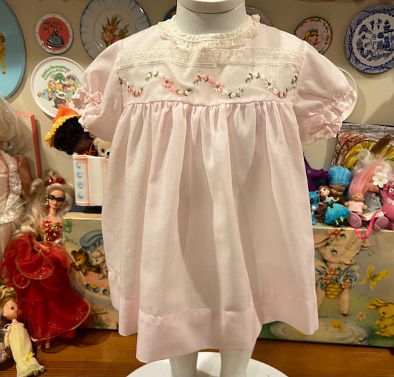 6-9 Months Pink Rosebud Dress - image 1