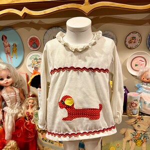 9-12 Months 70s Doggie Top