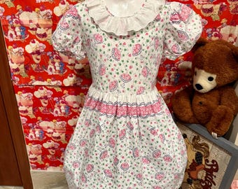 6/7 Vestido rosa de los años 50 para niños