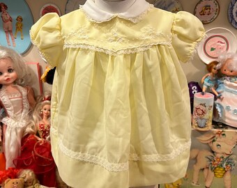 0-3 Months Yellow Baby Dress