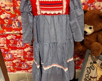 Vestido largo para niñas de 6/7 años, estilo años 70